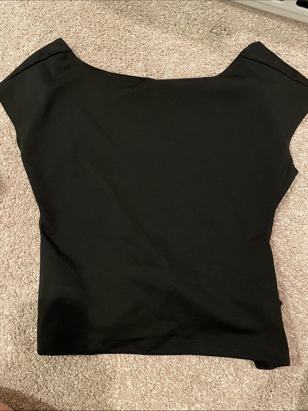 Black Women's Boatneck/Open Back Top